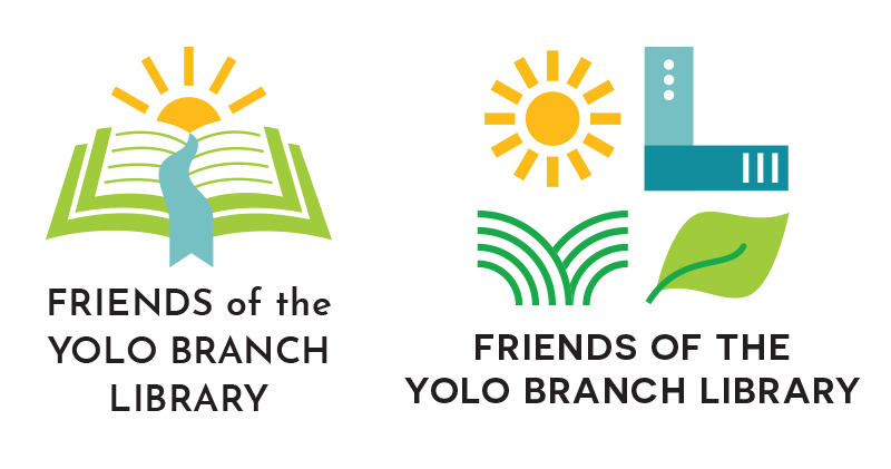 unused Friends of the Yolo Branch Library logo
designs