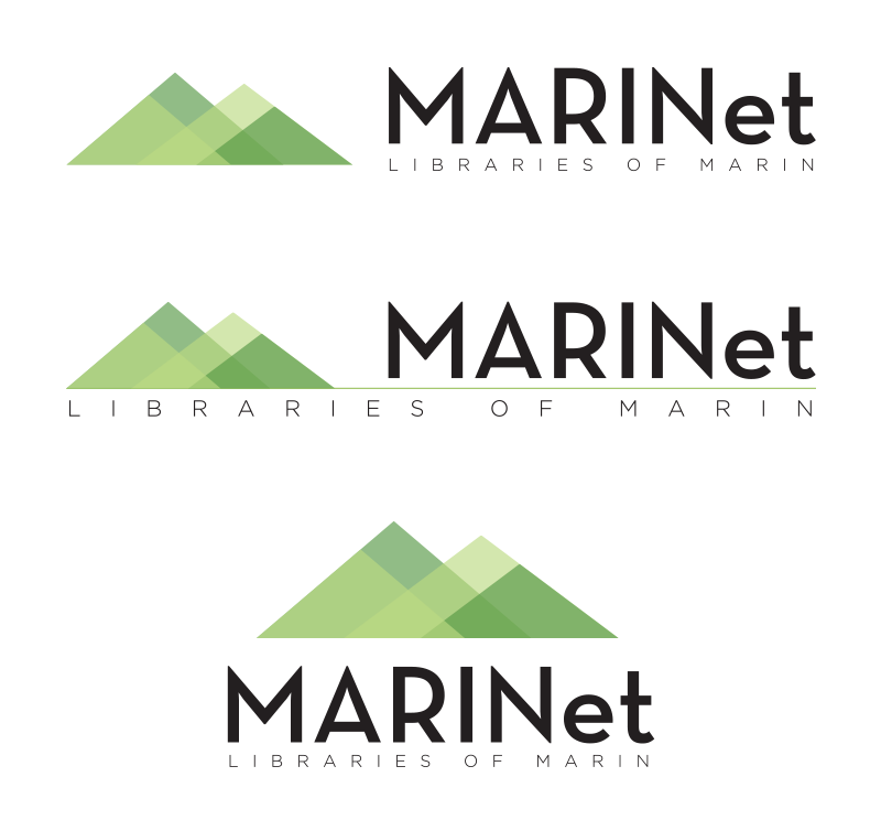 MARINet Logo featuring a very minimal interpretation of Mount Tamalpais' two peaks'