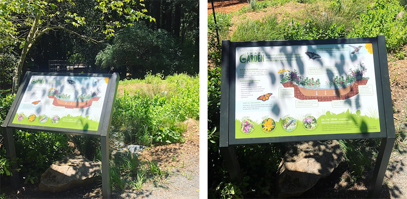 images of the actual SmartGarden interpretive sign in the garden