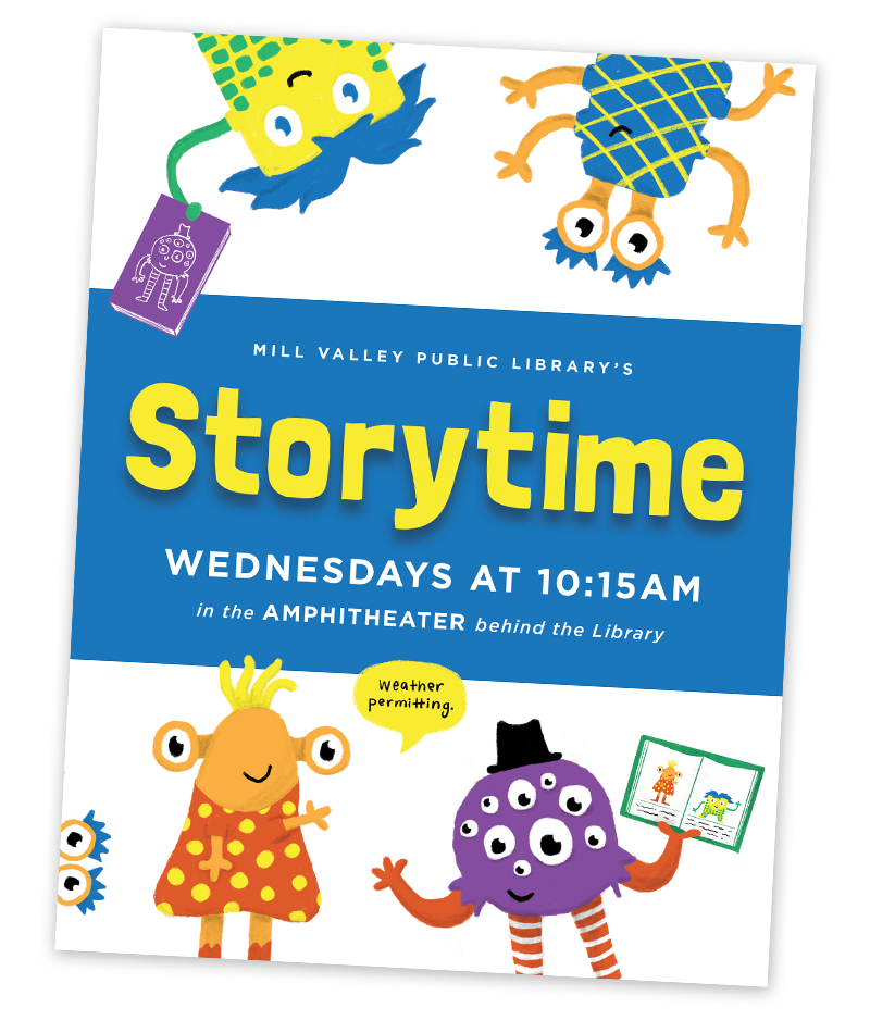 storytime flyer
featuring the 4 monsters