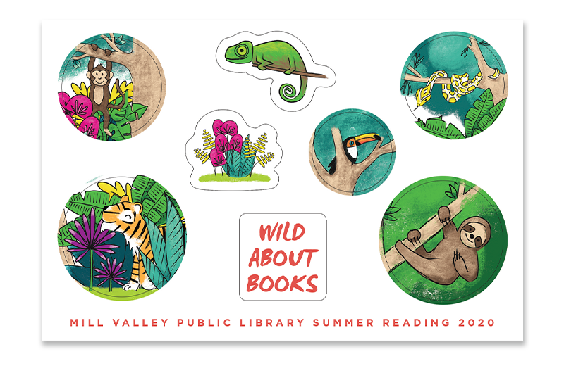 image of the Wild About
Books sticker sheet