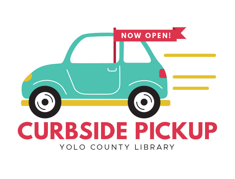 Curbside logo featuring an illustration
of a green car driving towards the left with a red flag that says Now Open!