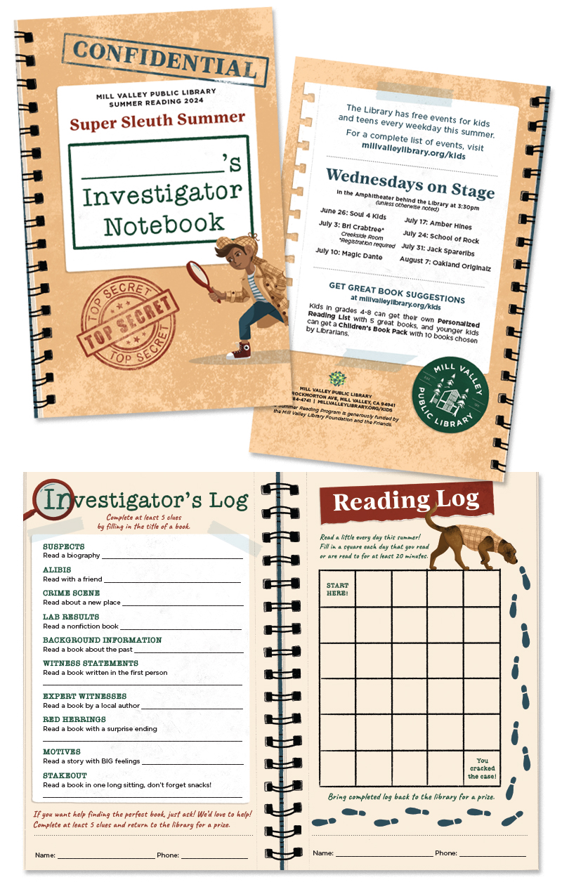 Super Sleuth Summer
program reading log