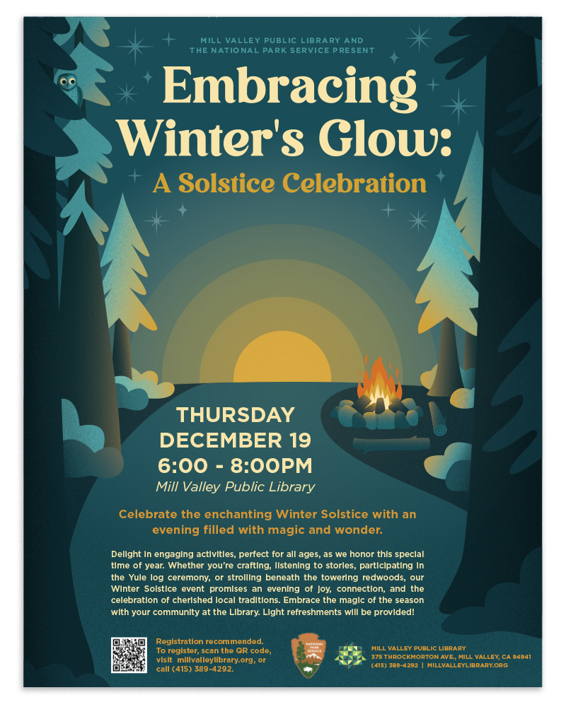 2024 Mill Valley
Public Library's Winter Solstice celebration flyer